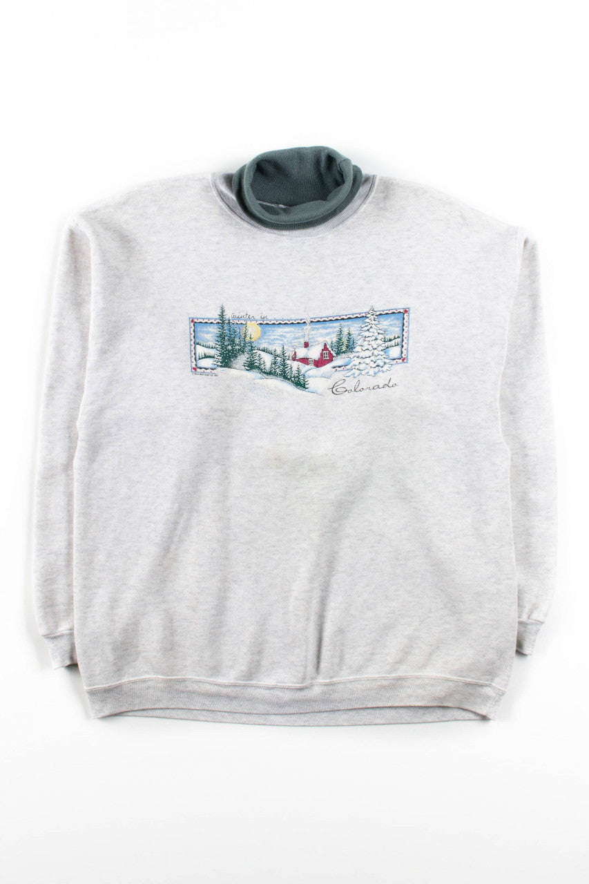 Vintage Colorado Winter Turtleneck Sweatshirt