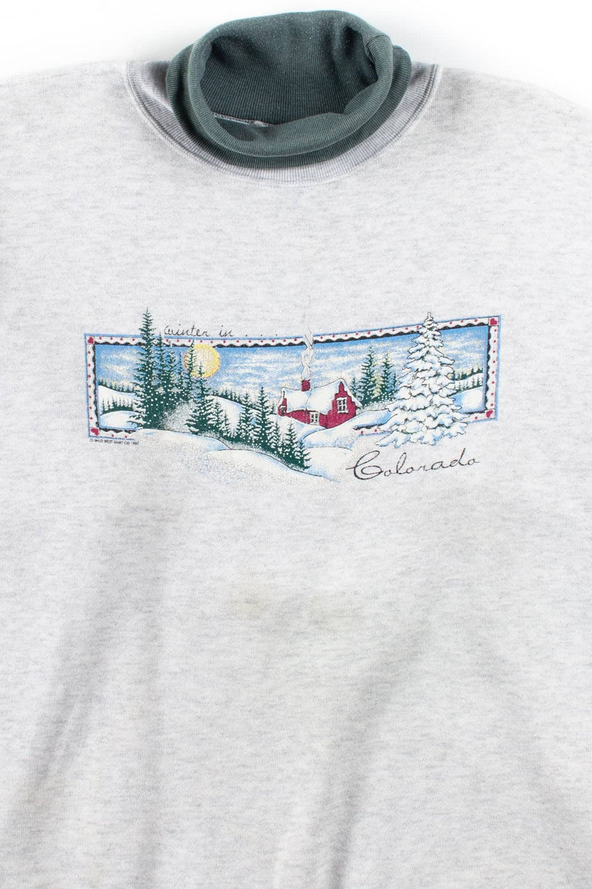 Vintage Colorado Winter Turtleneck Sweatshirt