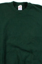 Vintage Plain Green Jerzees Sweatshirt