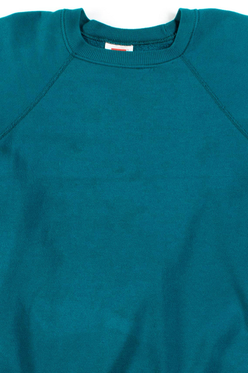 Vintage Plain Emerald Raglan Sweatshirt
