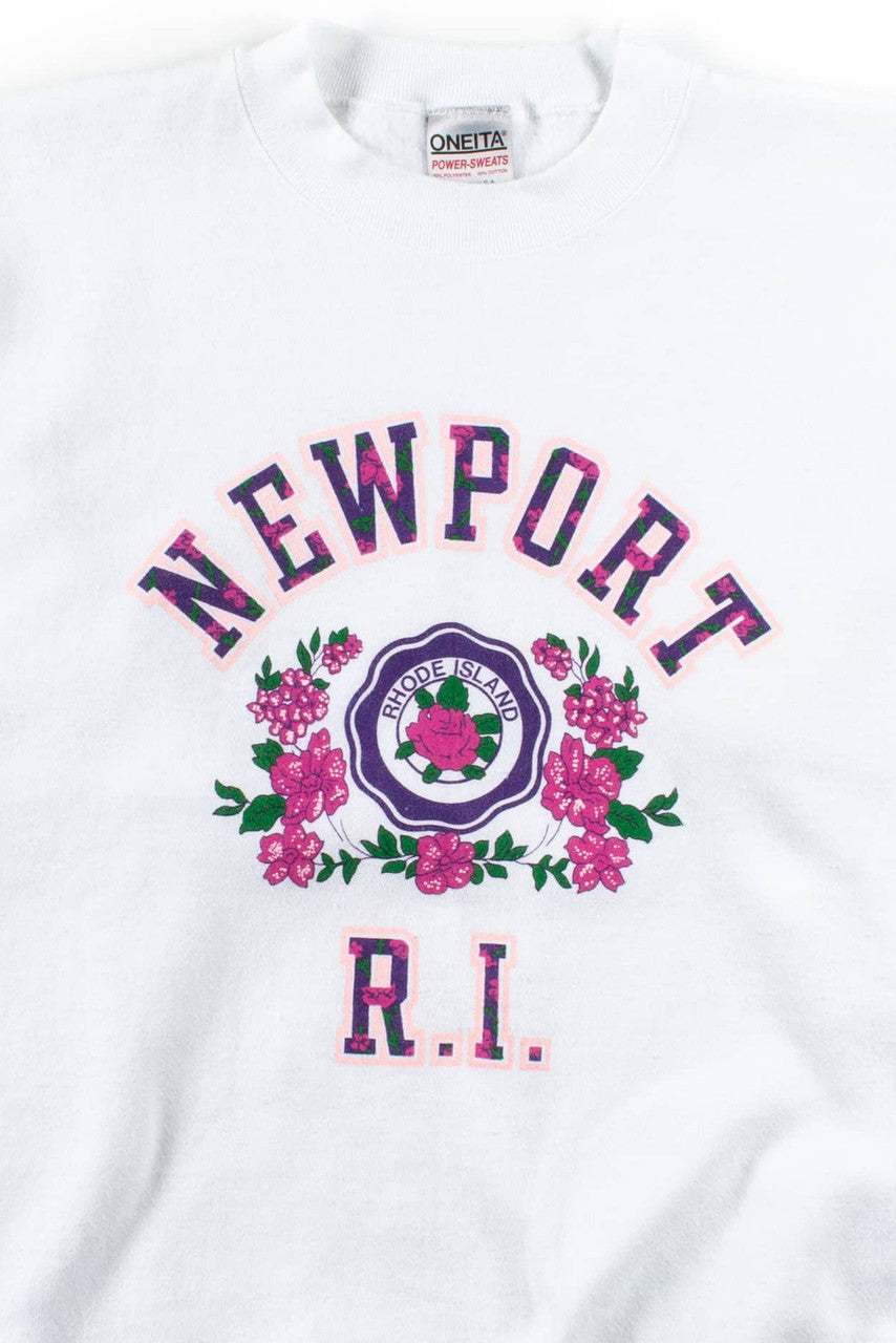 Newport R.I. Floral Vintage Sweatshirt
