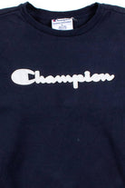 Black Champion Mesh Logo Sweatshirt