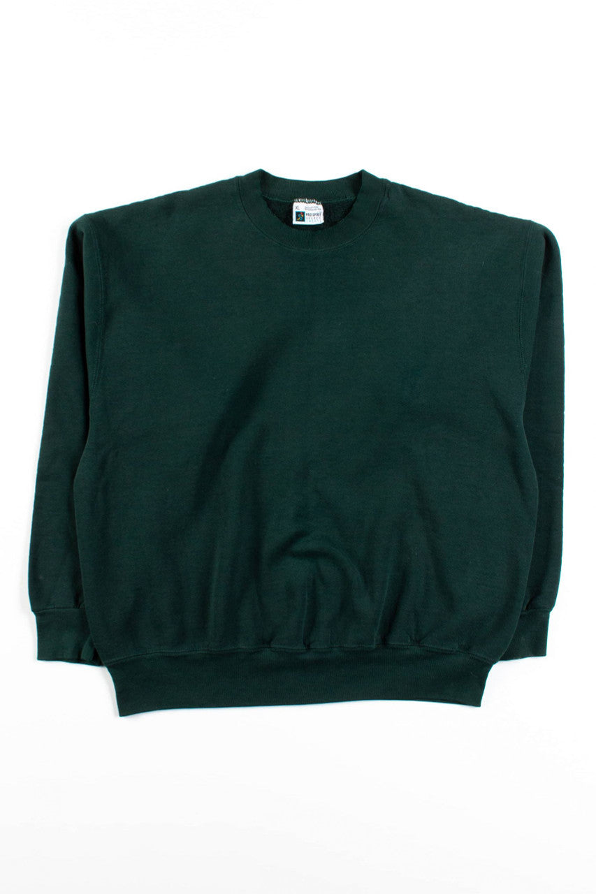Vintage Dark Green Plain Sweatshirt
