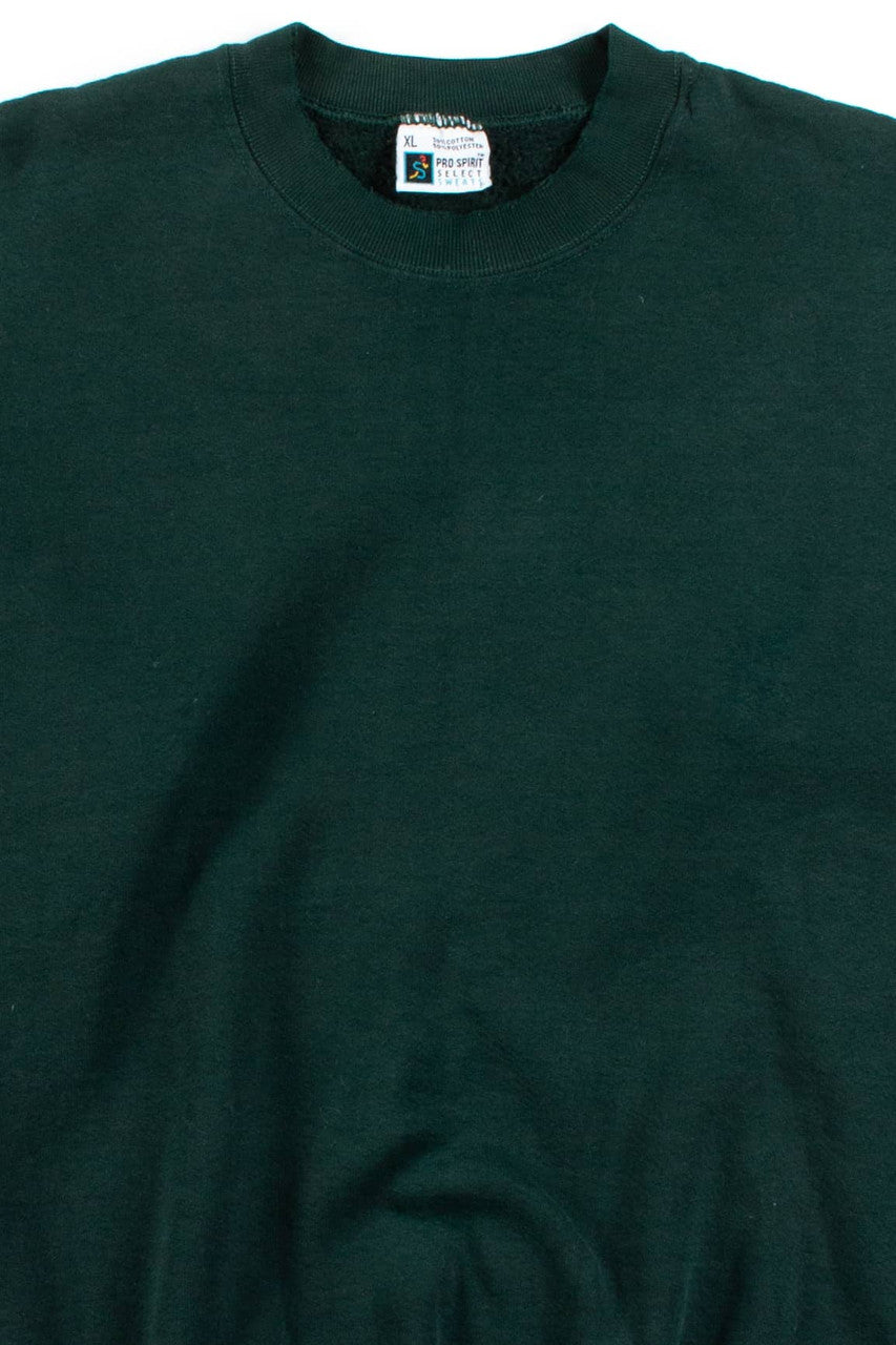 Vintage Dark Green Plain Sweatshirt