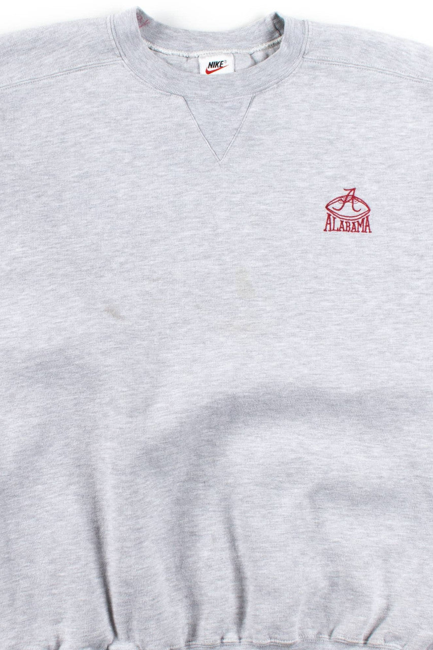 Vintage Cropped Sleeve University Of Alabama Sweatshirt