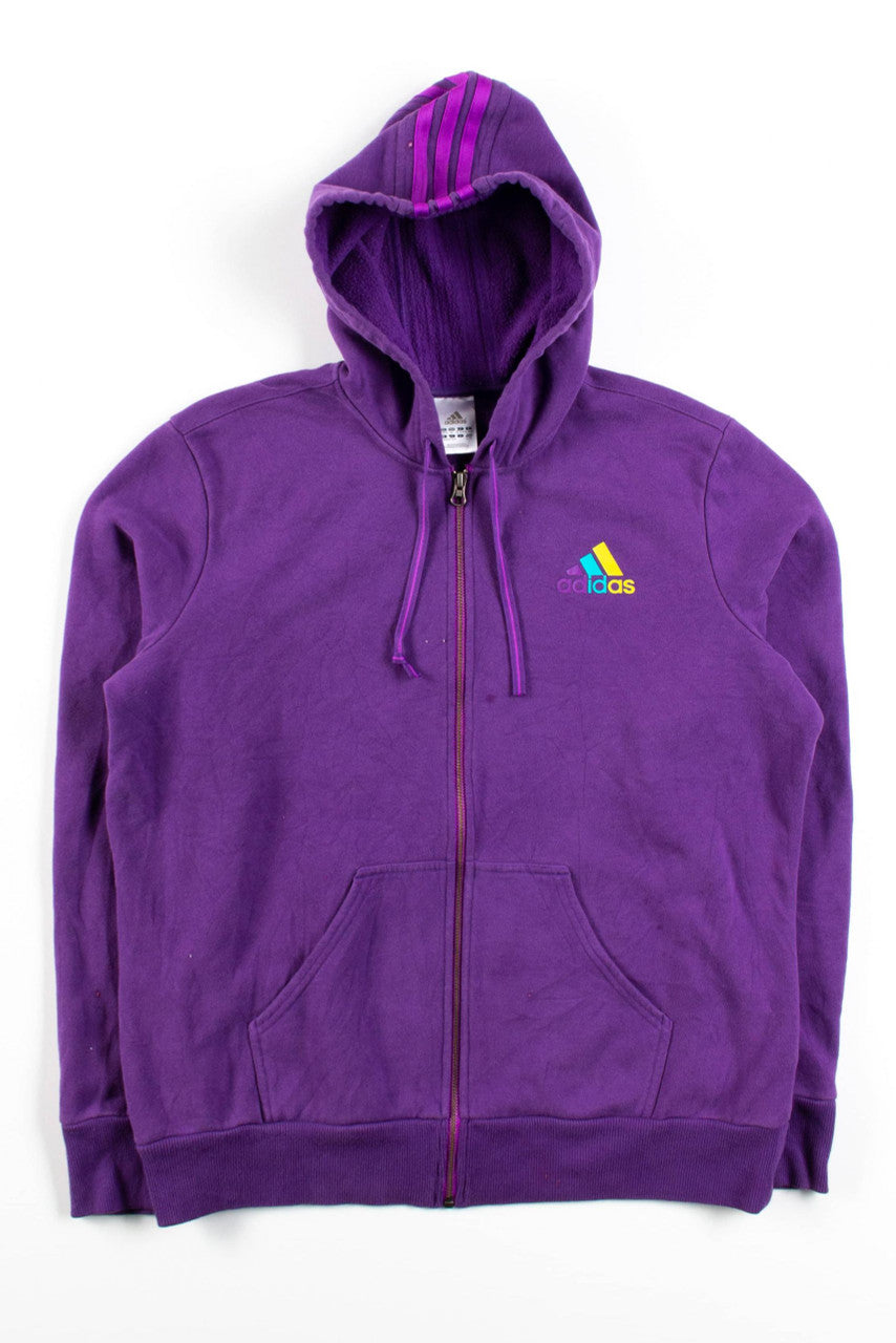 Purple Adidas Zip Hoodie