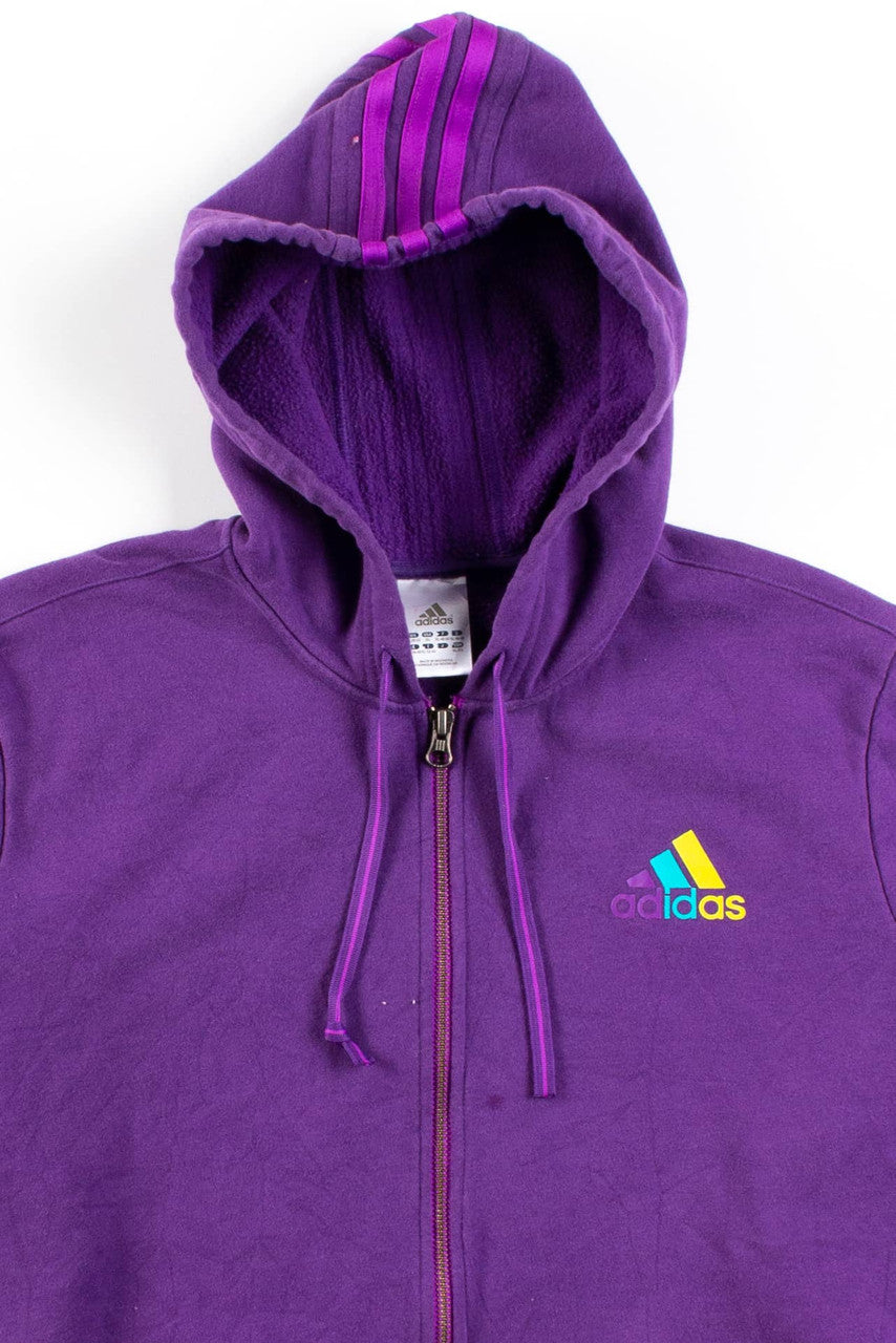 Purple Adidas Zip Hoodie