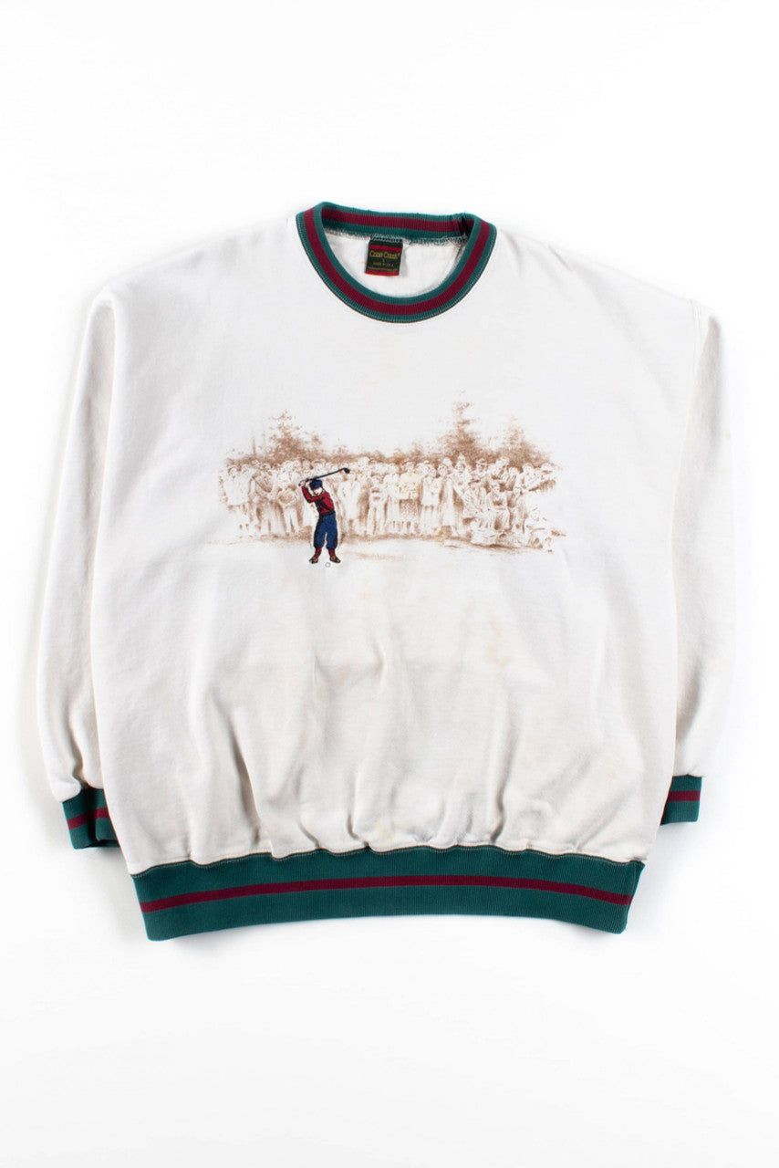 Vintage Embroidered Golfer Sweatshirt