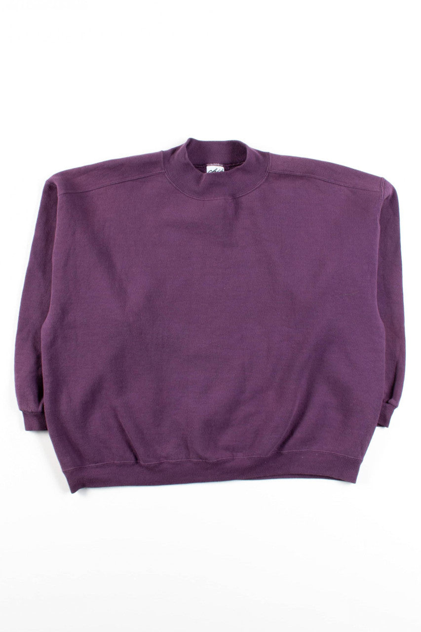 Vintage Plain Plum Chic Sweatshirt