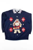 Vintage Lightweight Collared Teddy Bear Sweatshirt