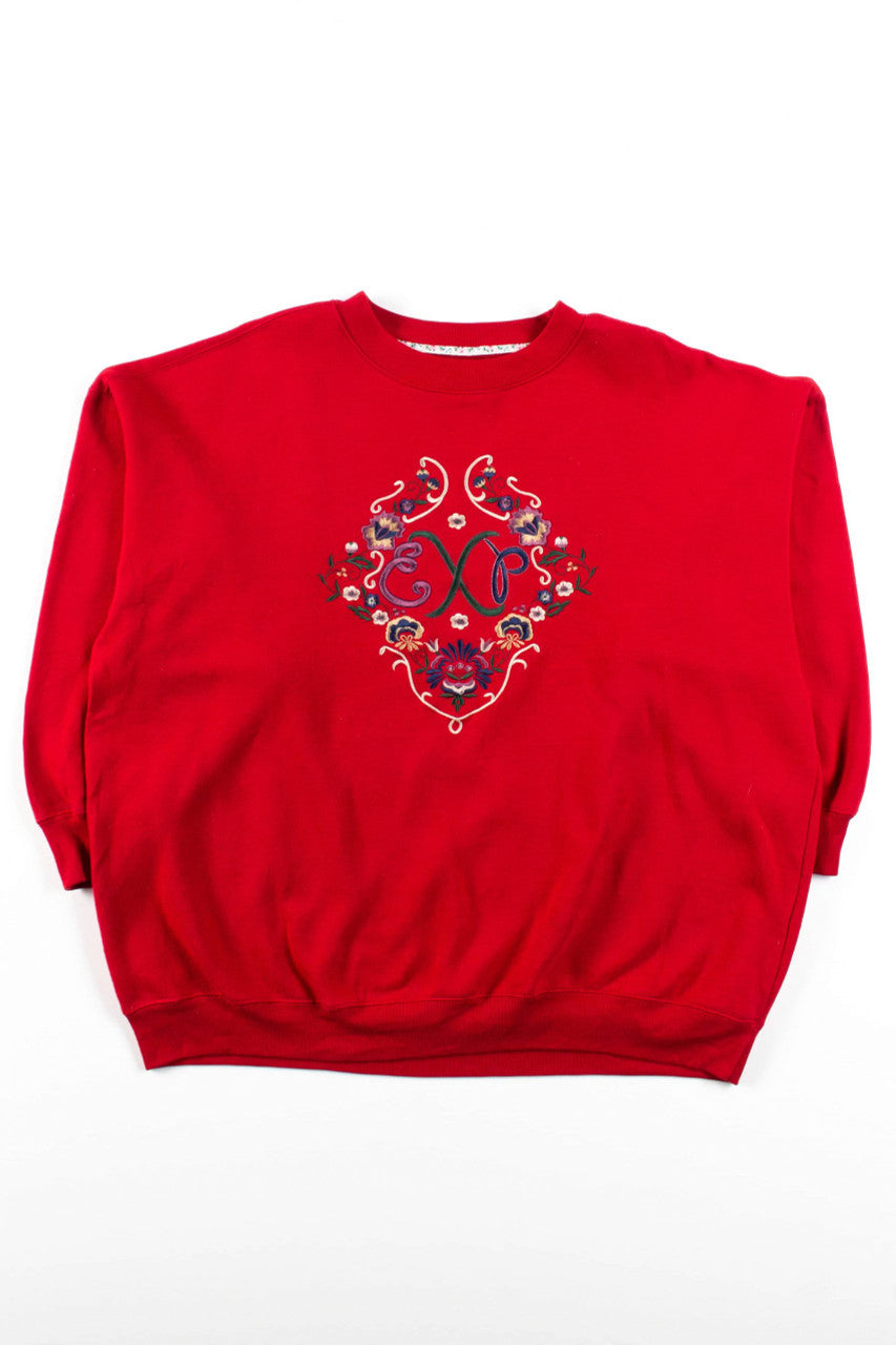 Vintage Oversized EXP Floral Sweatshirt