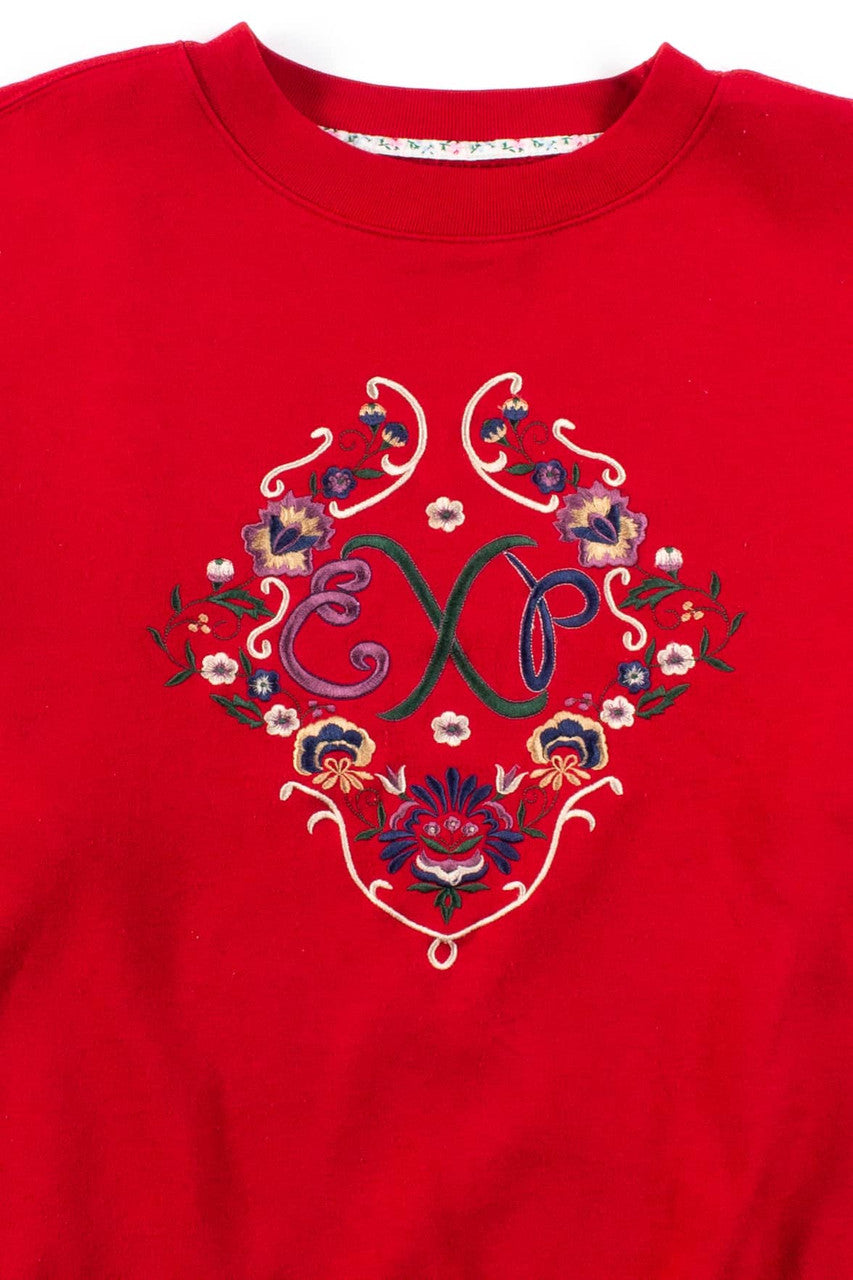 Vintage Oversized EXP Floral Sweatshirt