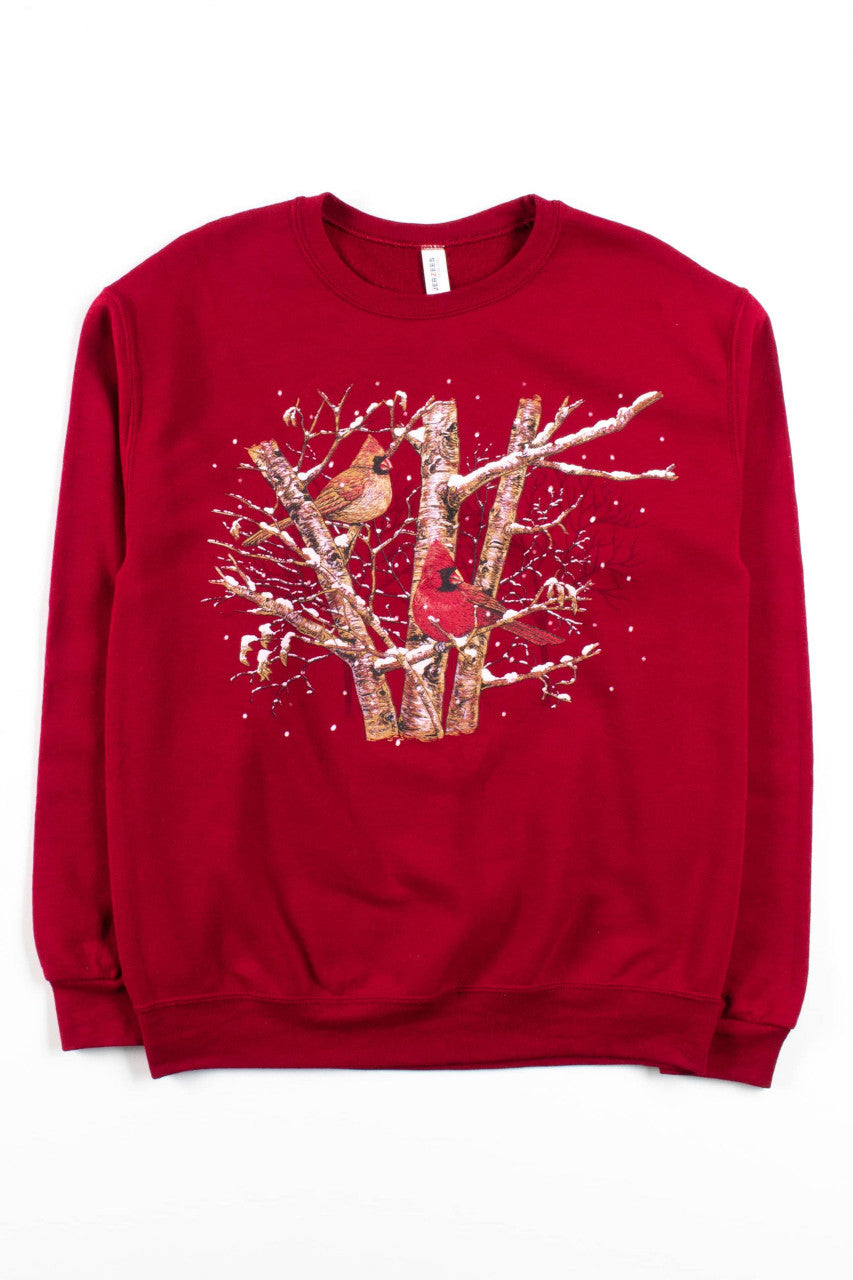 Snowy Cardinal Trees Sweatshirt