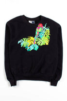 Vintage Parrot Applique Sweatshirt