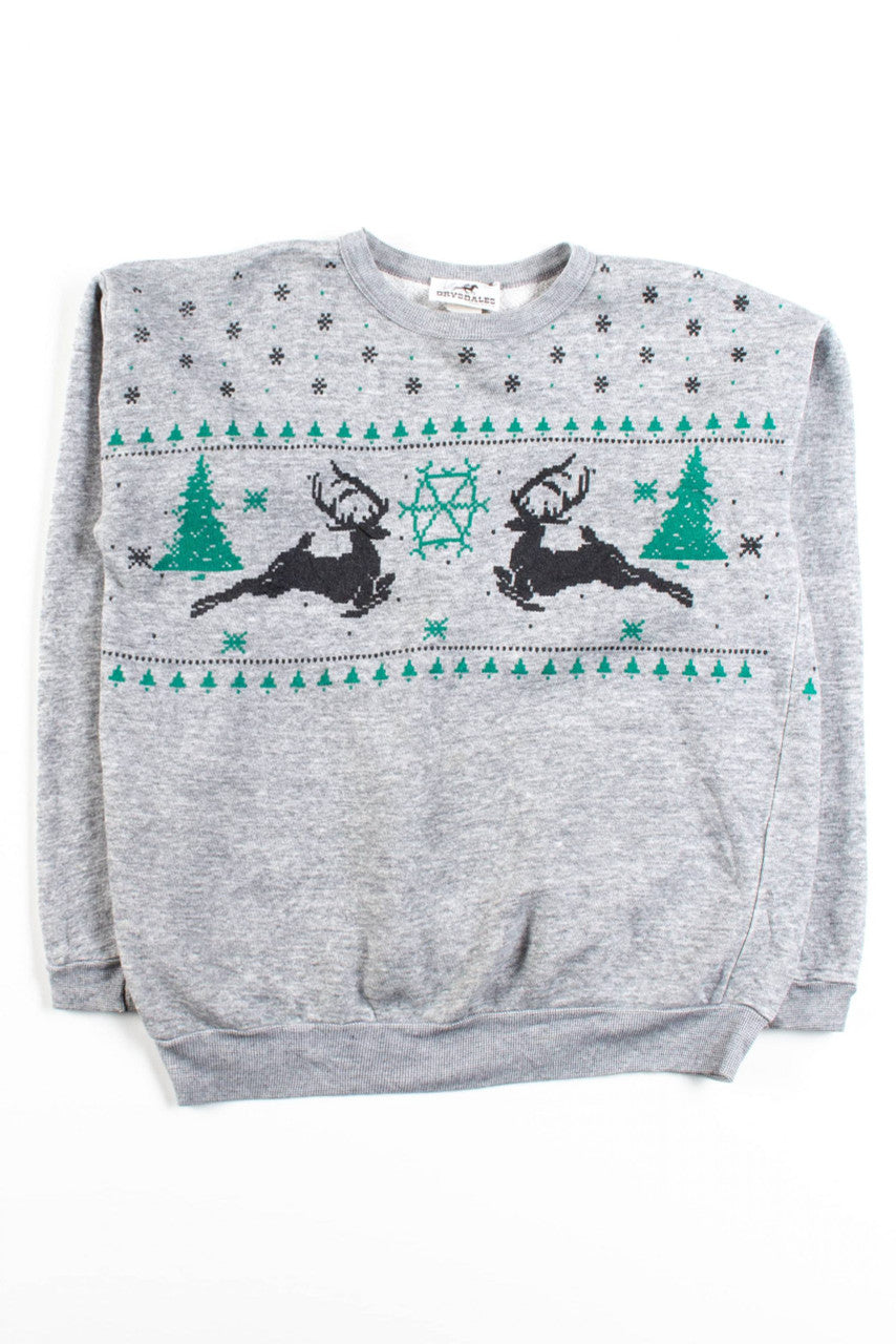 Vintage Fair Isle Reindeer Sweatshirt