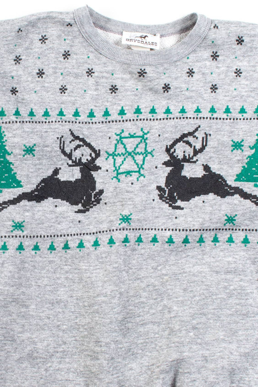 Vintage Fair Isle Reindeer Sweatshirt