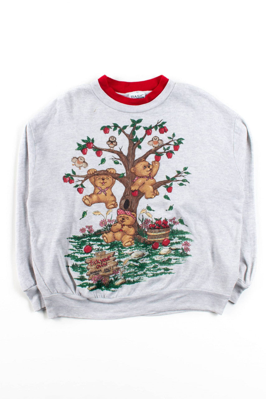 Vintage Apple Tree Bears Sweatshirt