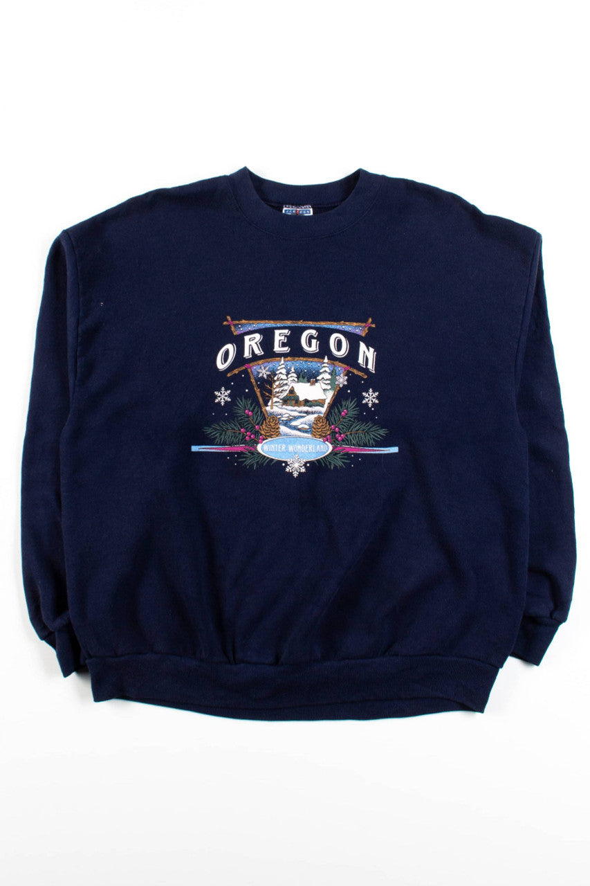 Vintage Oregon Winter Wonderland Sweatshirt