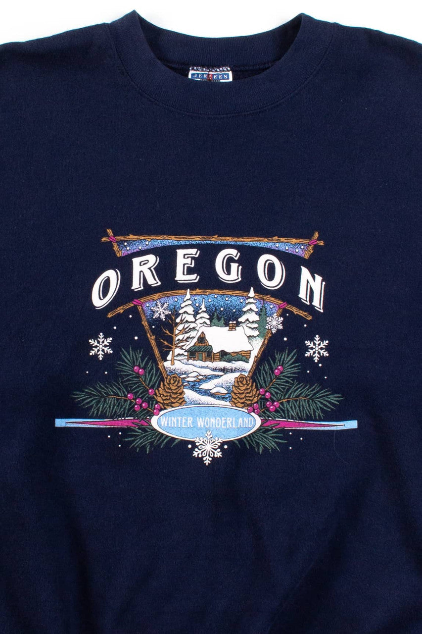 Vintage Oregon Winter Wonderland Sweatshirt