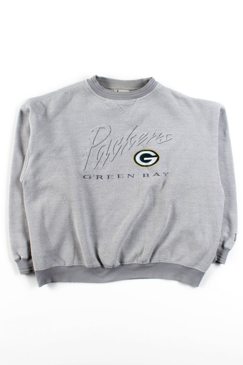 Vintage Green Bay Packers Waffle Knit Sweatshirt