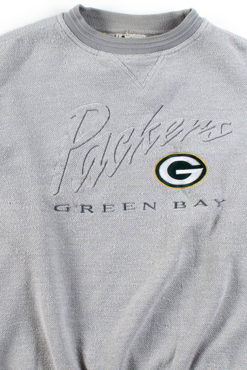 Vintage Green Bay Packers Waffle Knit Sweatshirt