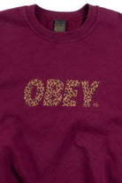 Leopard Print Letter Obey Sweatshirt