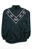 Vintage Fair Isle Quarter Zip Sweatshirt (S)