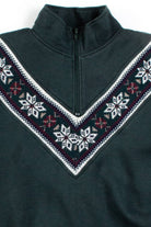 Vintage Fair Isle Quarter Zip Sweatshirt (S)
