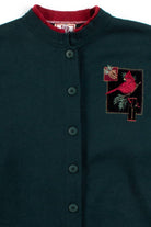 Vintage Button Up Cardinal Sweatshirt