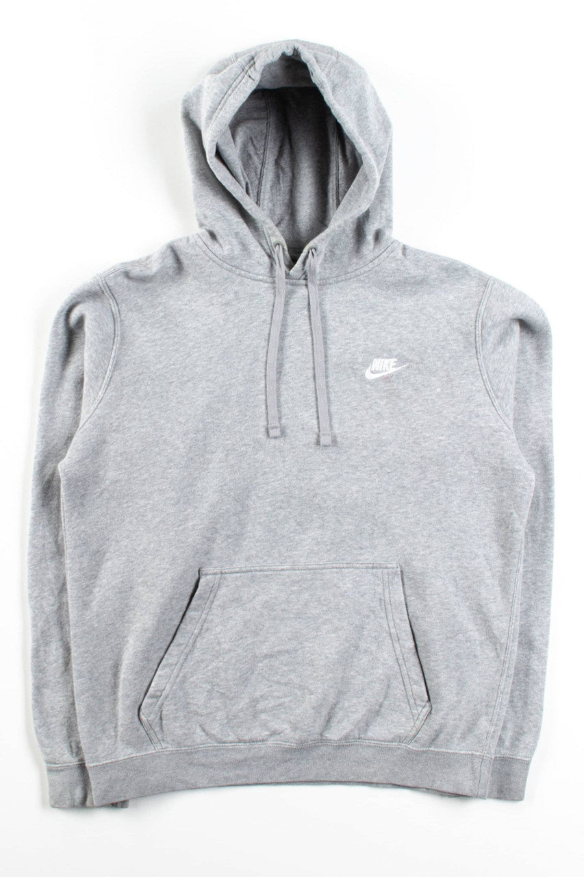 Gray Nike Embroidered Logo Hoodie