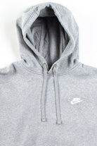 Gray Nike Embroidered Logo Hoodie