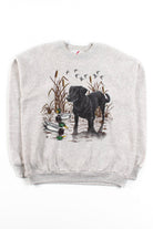 Vintage Black Lab Duck Hunt Sweatshirt (1988)