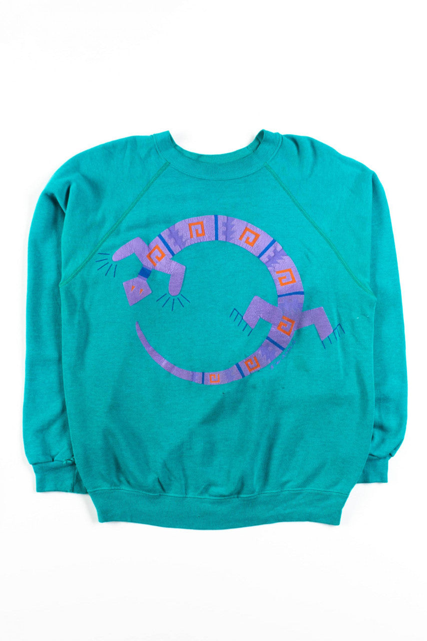 Vintage Distressed Lizard Circle Sweatshirt
