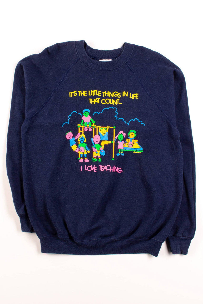 Vintage I Love Teaching Sweatshirt