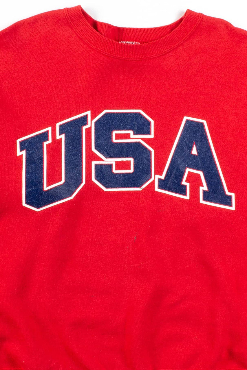 Vintage Red USA Sweatshirt