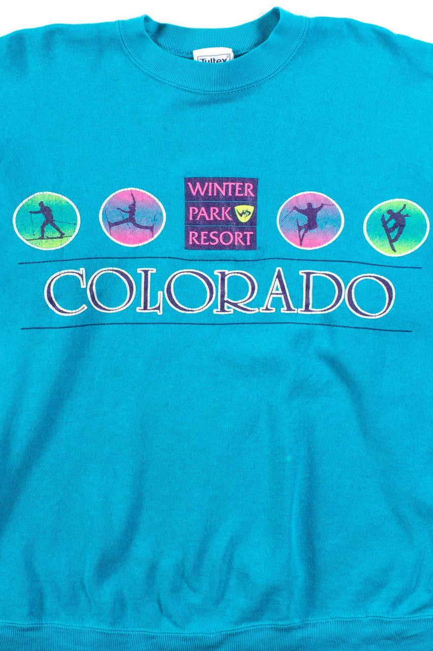 Vintage Blue Winter Park Resort Sweatshirt