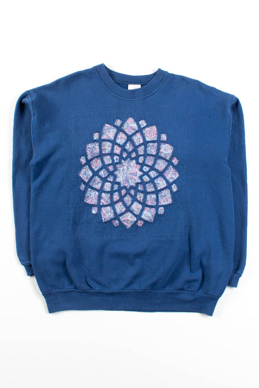 Vintage Cutout Mandala Sweatshirt