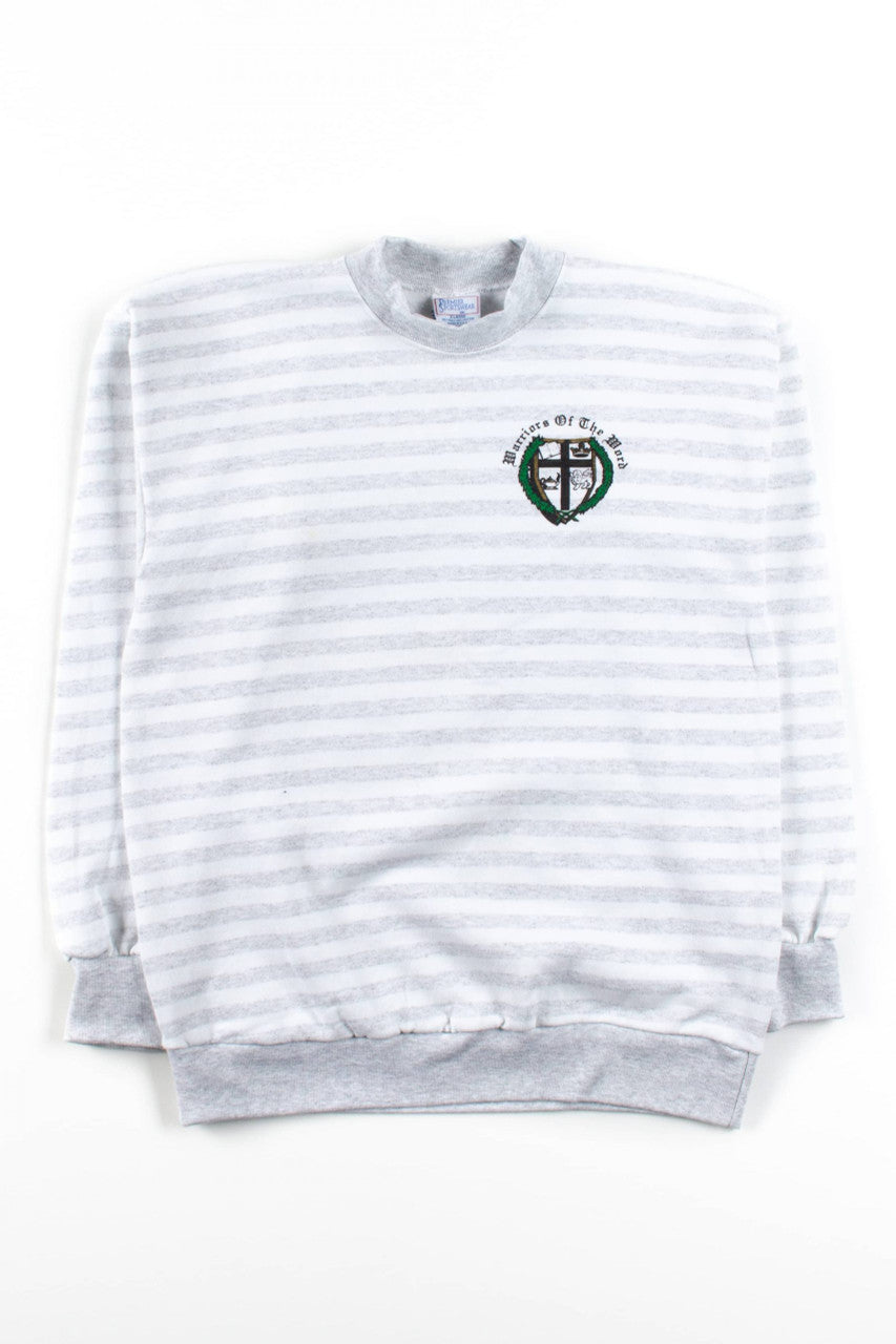 Vintage Striped Warriors Of The Word Sweatshirt