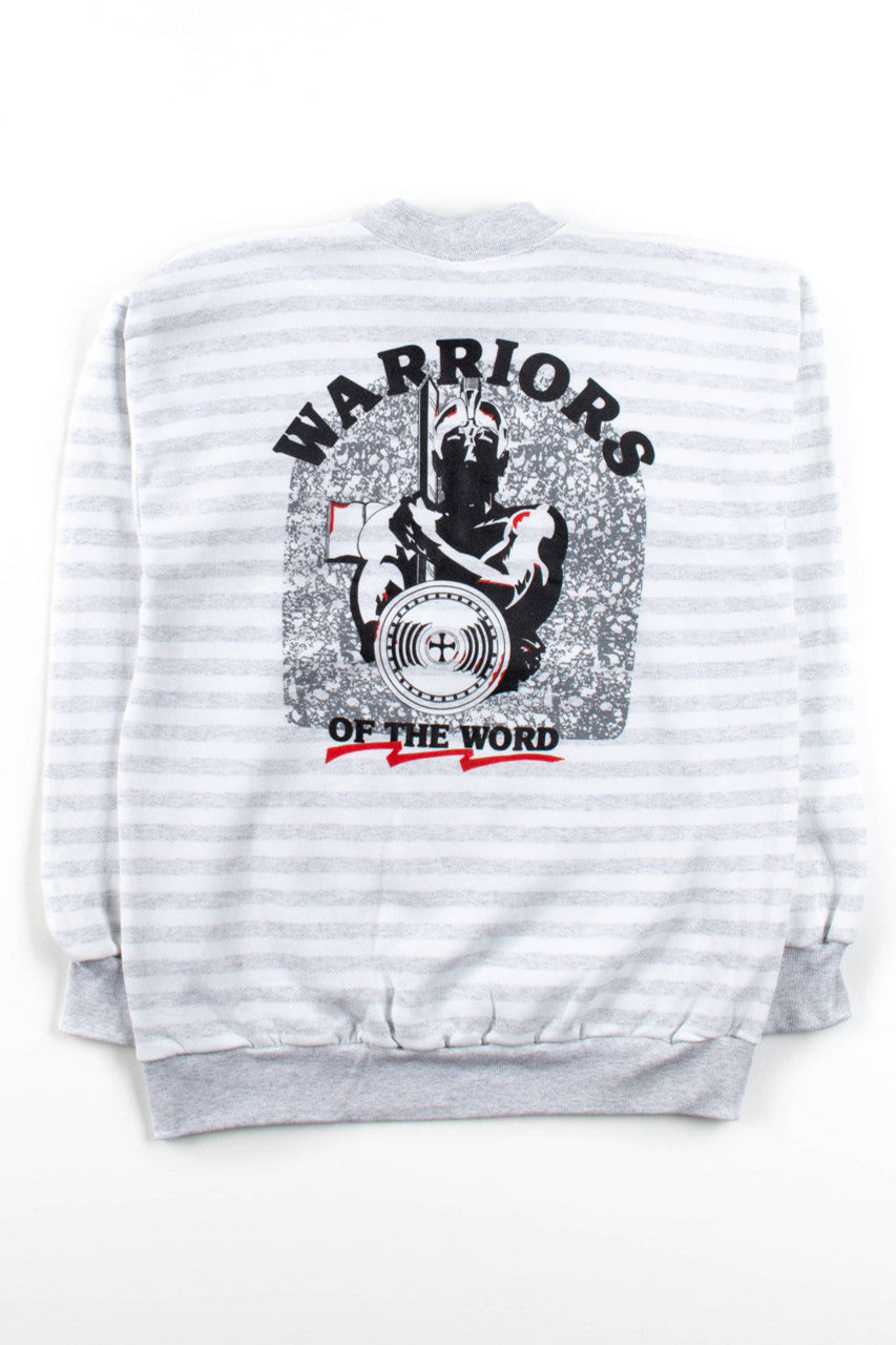Vintage Striped Warriors Of The Word Sweatshirt