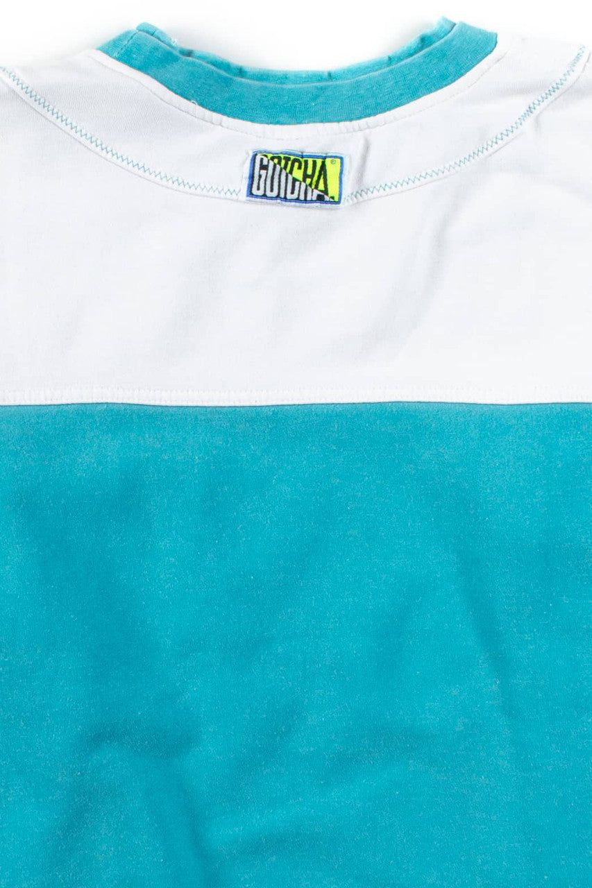 Vintage Layered Color Block Pocket Sweatshirt