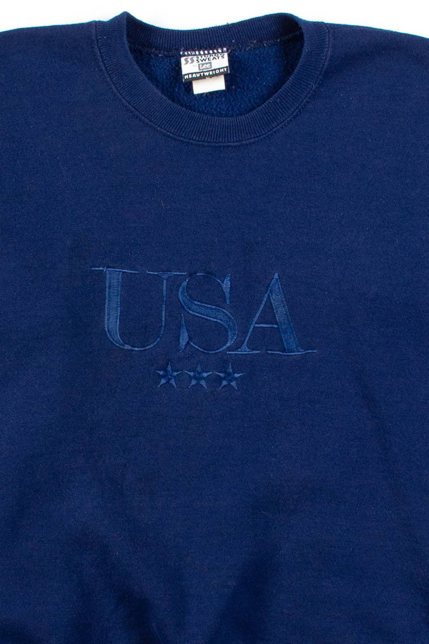 Vintage Embroidered USA Sweatshirt
