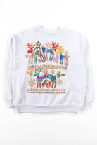Vintage Deer Glitter Painting Sweatshirt