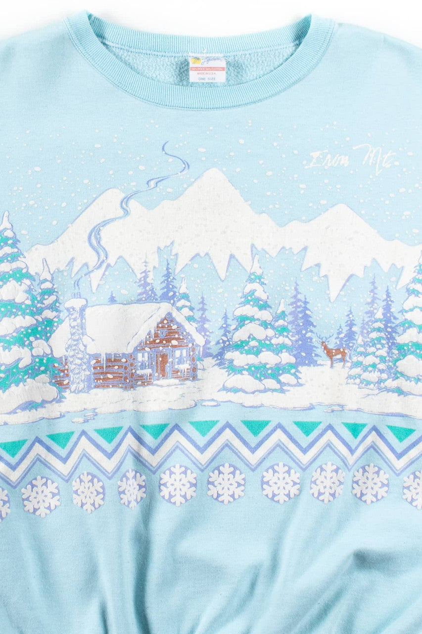 Vintage Iron Mt. Winter Landscape Sweatshirt (1989)