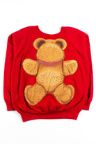 Vintage Embroidered Teddy Bear Sweatshirt