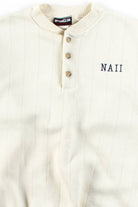 Vintage NAII Ribbed Henley Collar Sweatshirt