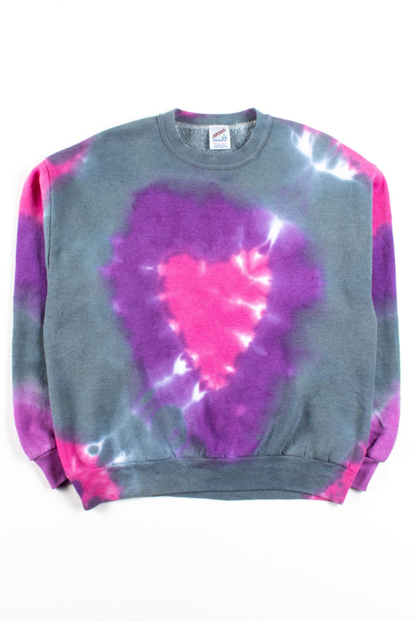 Vintage Heart Tie Dye Sweatshirt