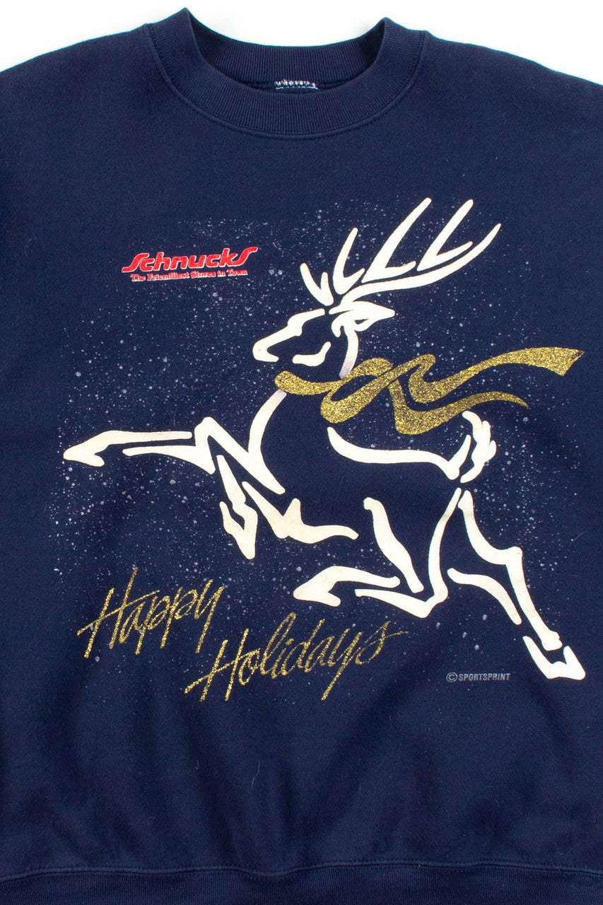 Vintage Schnucks Happy Holidays Sweatshirt