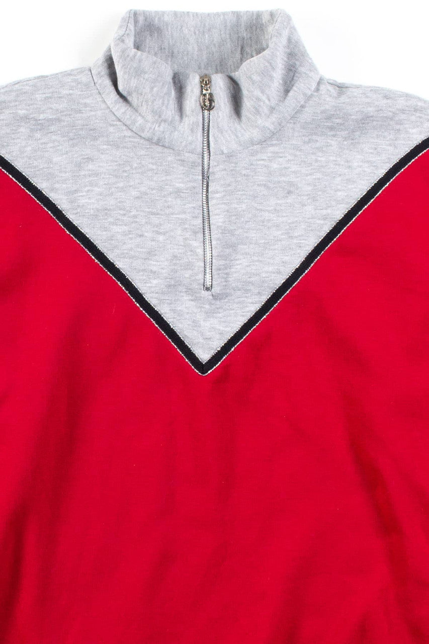 Vintage Two Tone Quarter Zip Sweatshirt