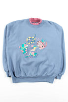 Vintage Cartoon Kitten Playtime Sweatshirt