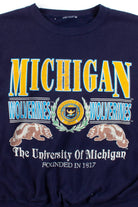 Vintage Cutoff Sleeve Michigan Wolverines Sweatshirt